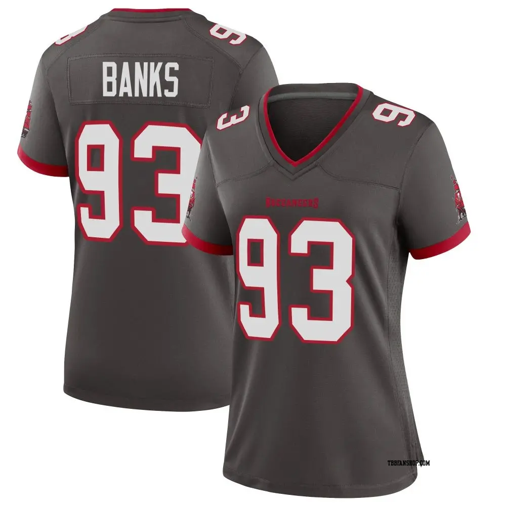 Game Women's Eric Banks Tampa Bay Buccaneers Pewter Alternate Jersey