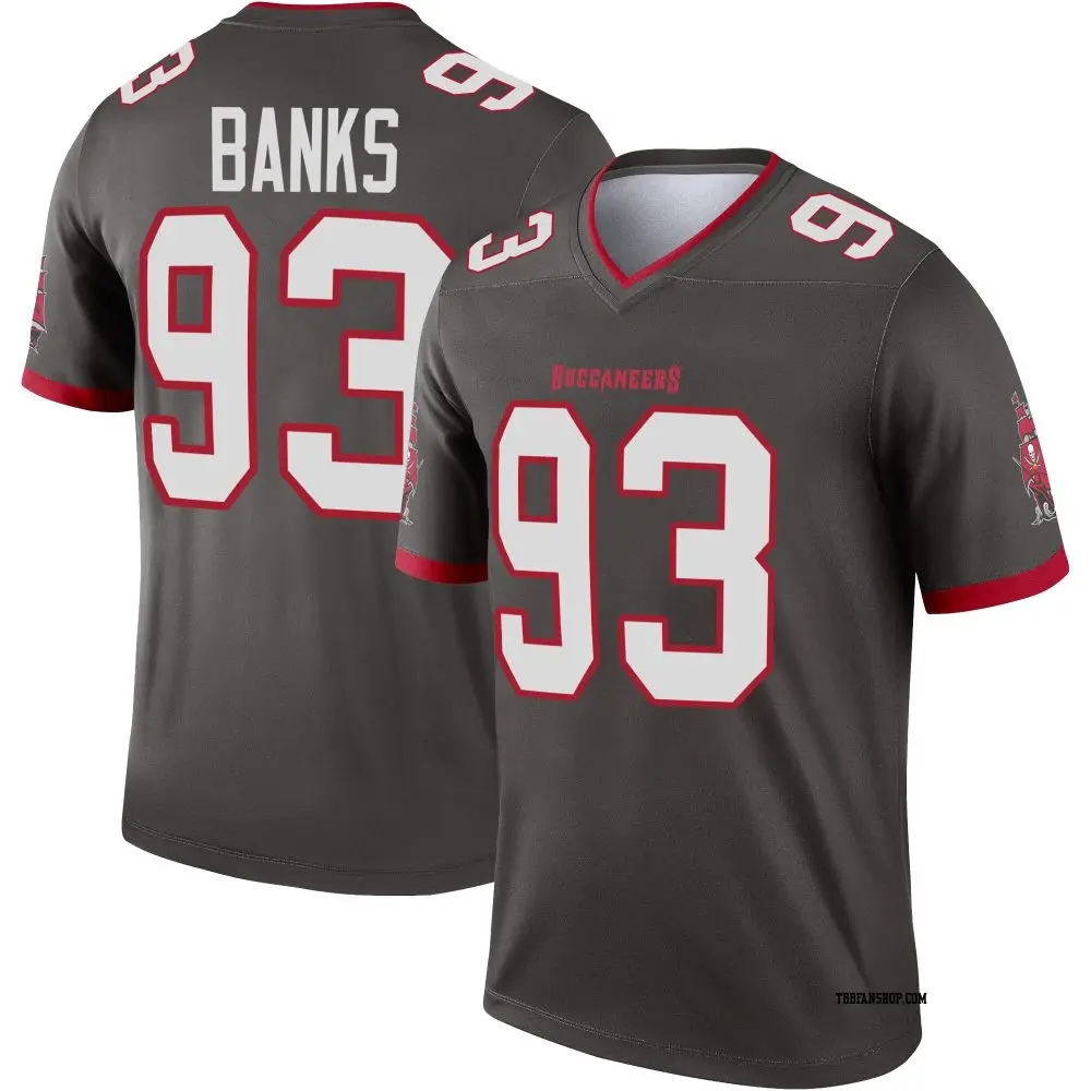 Legend Youth Eric Banks Tampa Bay Buccaneers Pewter Alternate Jersey