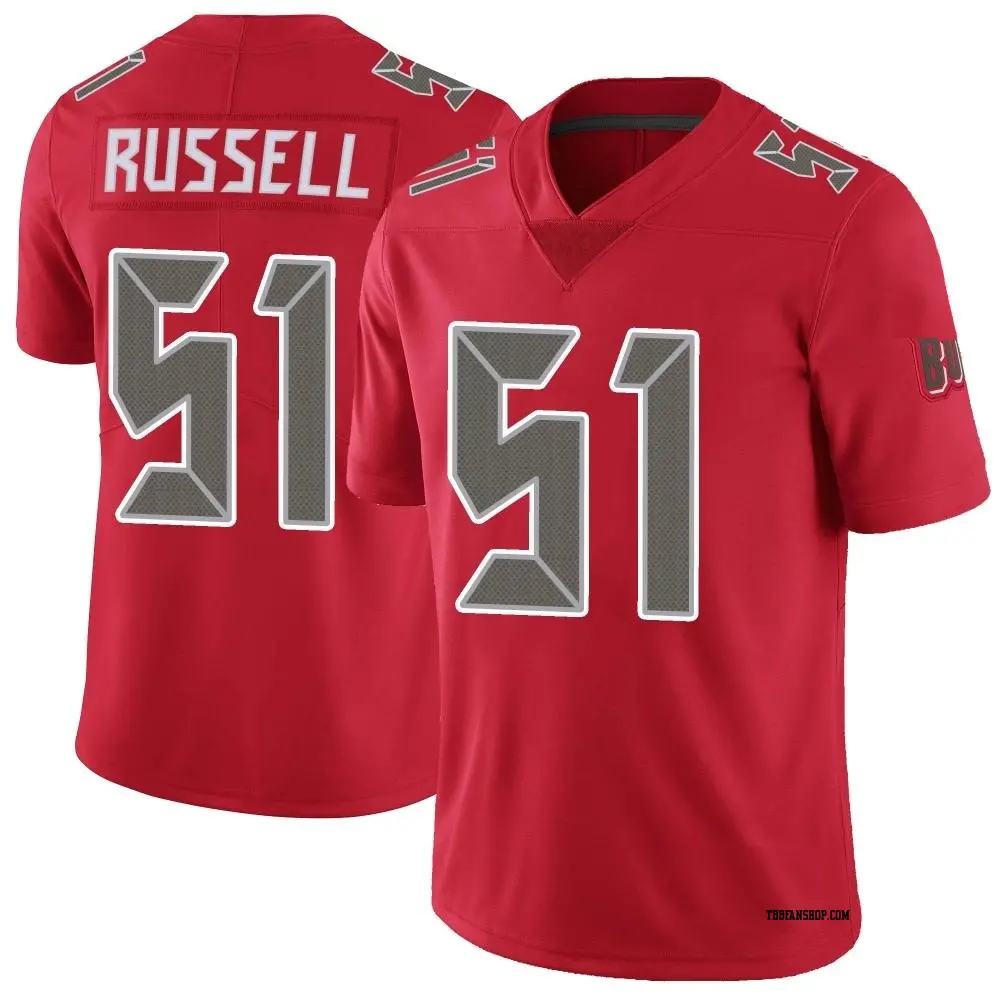 Limited Red Men s J.J. Russell Tampa Bay Buccaneers Color Rush Jersey Buccaneers Store